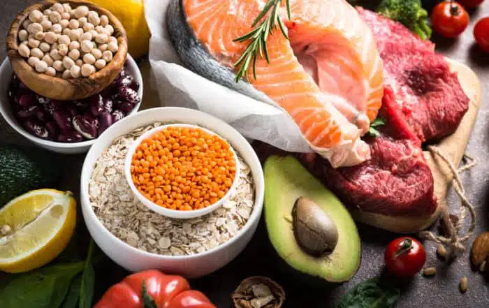 Balanced diet food background. Organic food for healthy nutrition. Ingredients for cooking. Food assortment.