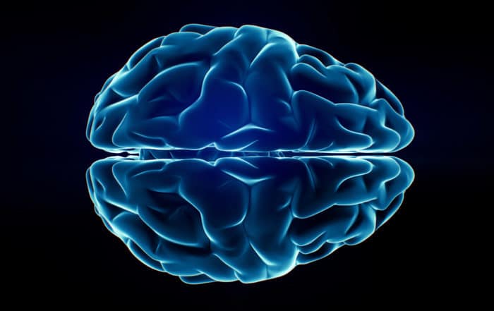 Xray Brain isolated on black background