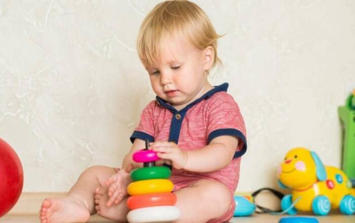 Baby stacks rainbow rings